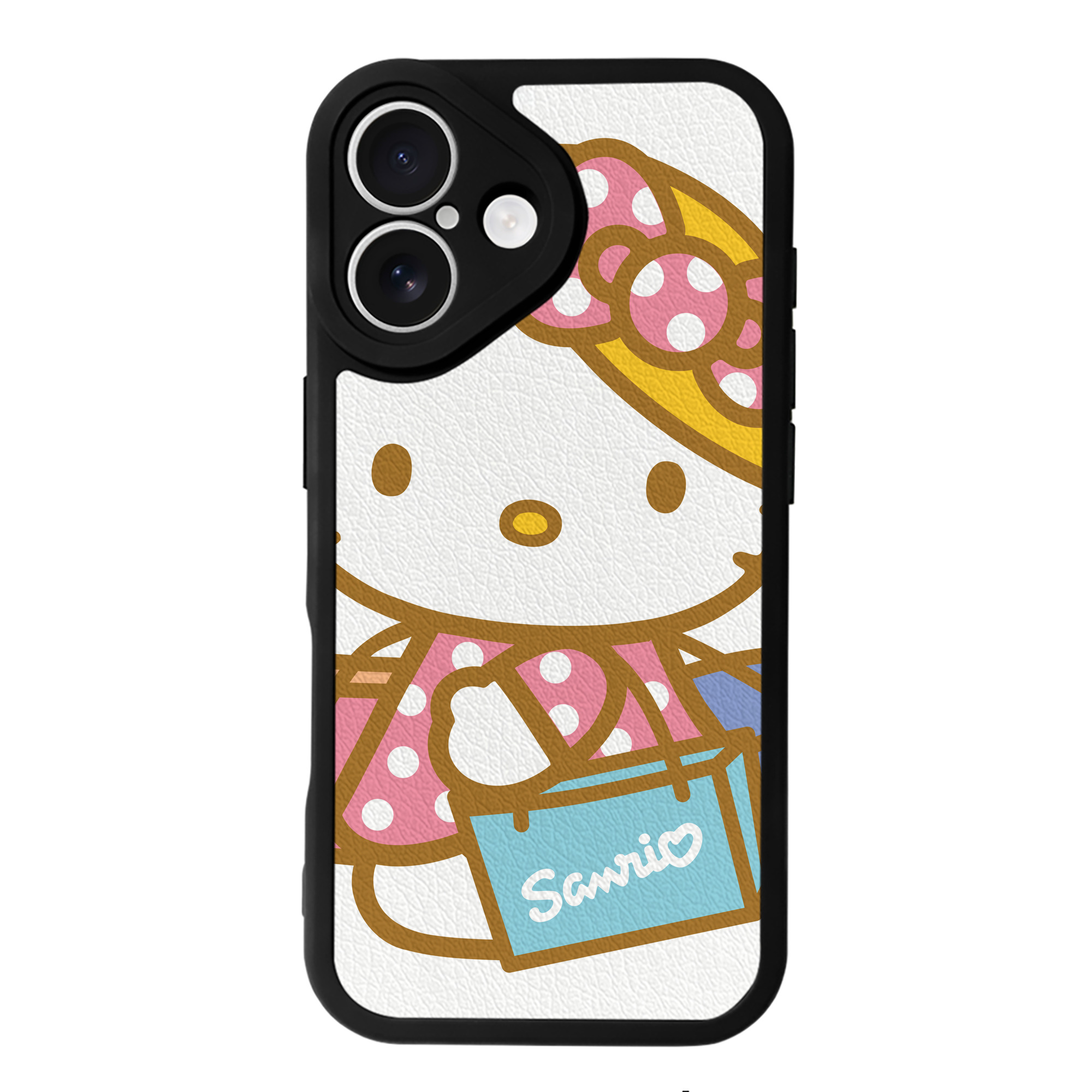 （画像用） Hello Kitty ハローキティ 【iPhone 16シリーズ対応】シリコンスマホケース（レザー調） 材質：シリコン